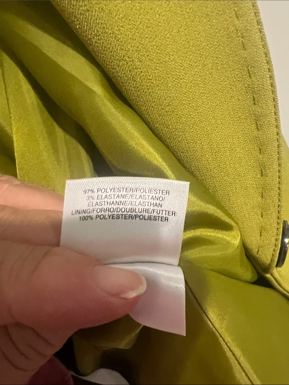 Kasper Women's Chartreuse Single-Button Blazer womens 12 career - Picture 4 of 5
